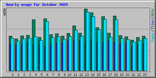 Hourly usage for October 2025