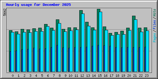 Hourly usage for December 2025